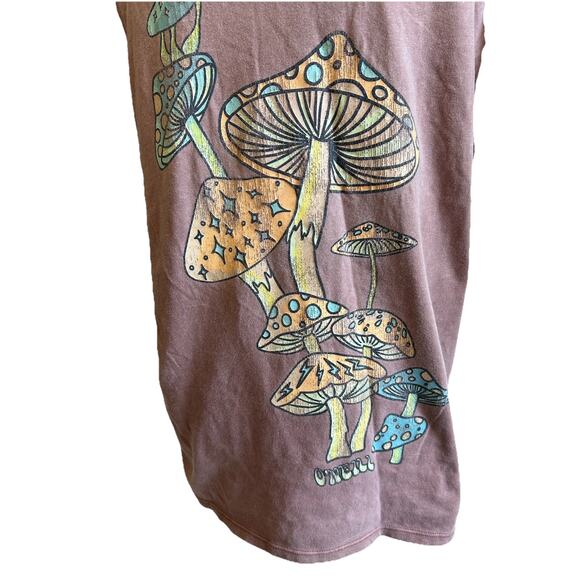 Mushroom Magic T-shirt Women’s S/M O’Neill Boho Retro Earth Tones Grunge Surfer - Picture 3 of 12